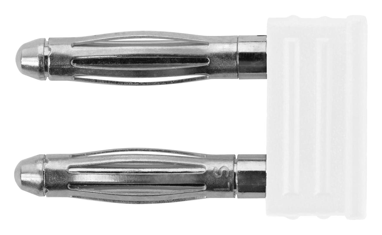 KURZ 6730 / 5.08-2 IG NI / WS CONN, BANANA, PLUG, 12A, WHITE SCHUTZINGER