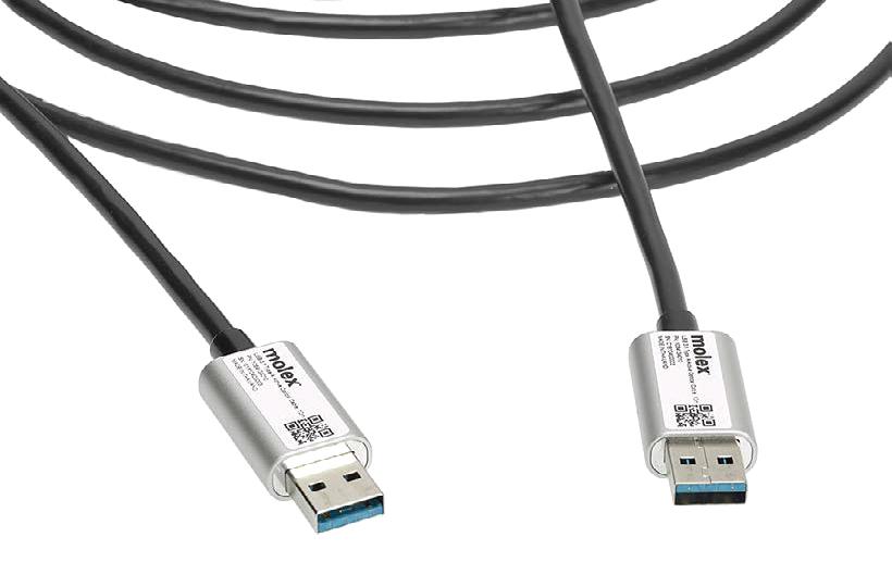 106413-4005 USB 3.1TYPE A,ACTIVE OPTICAL CBL,M-M, 5M MOLEX