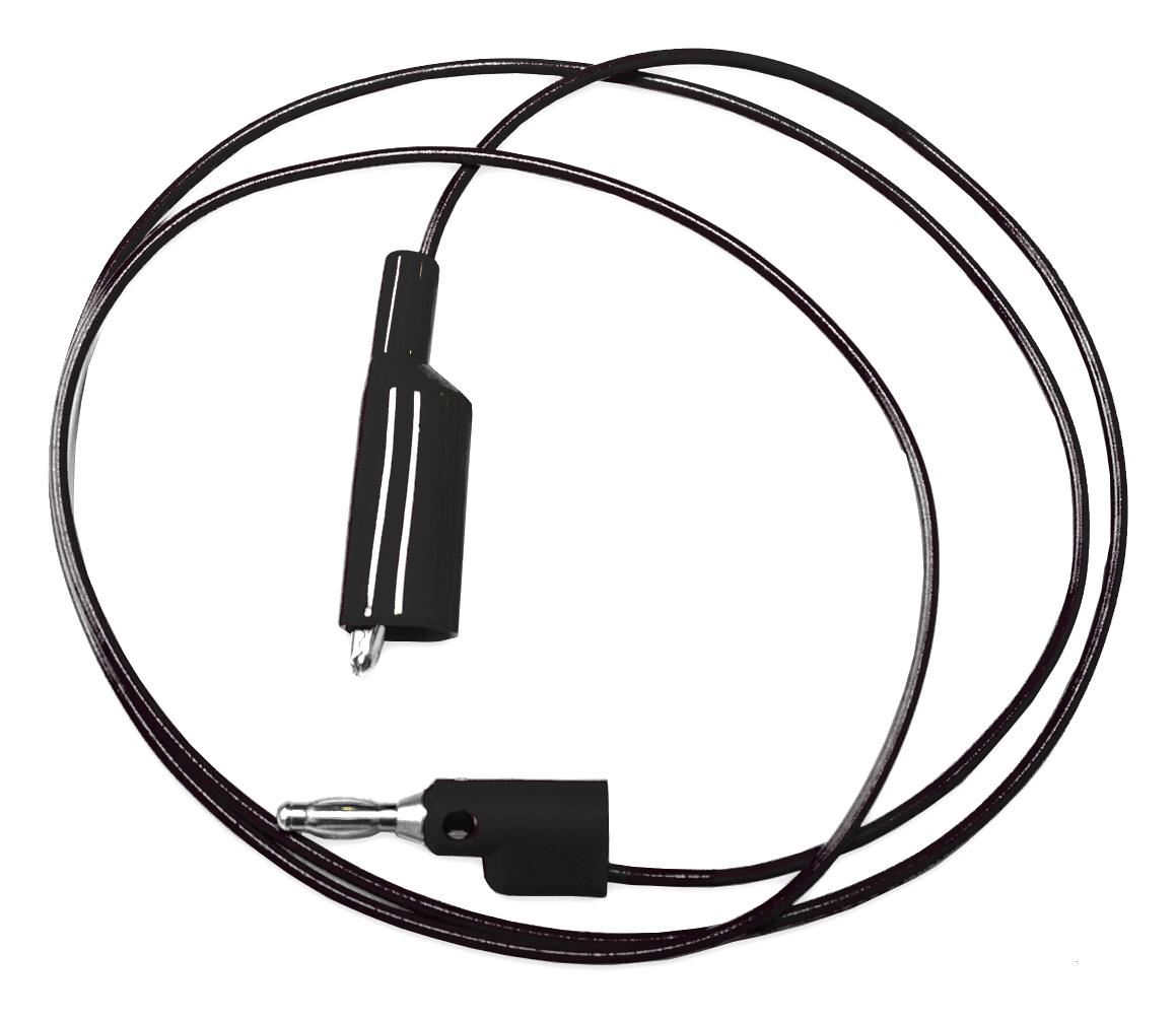 BU-2030-A-36-0 ALLIGATOR CLIP TO BANANA PLUG , BLACK MUELLER ELECTRIC