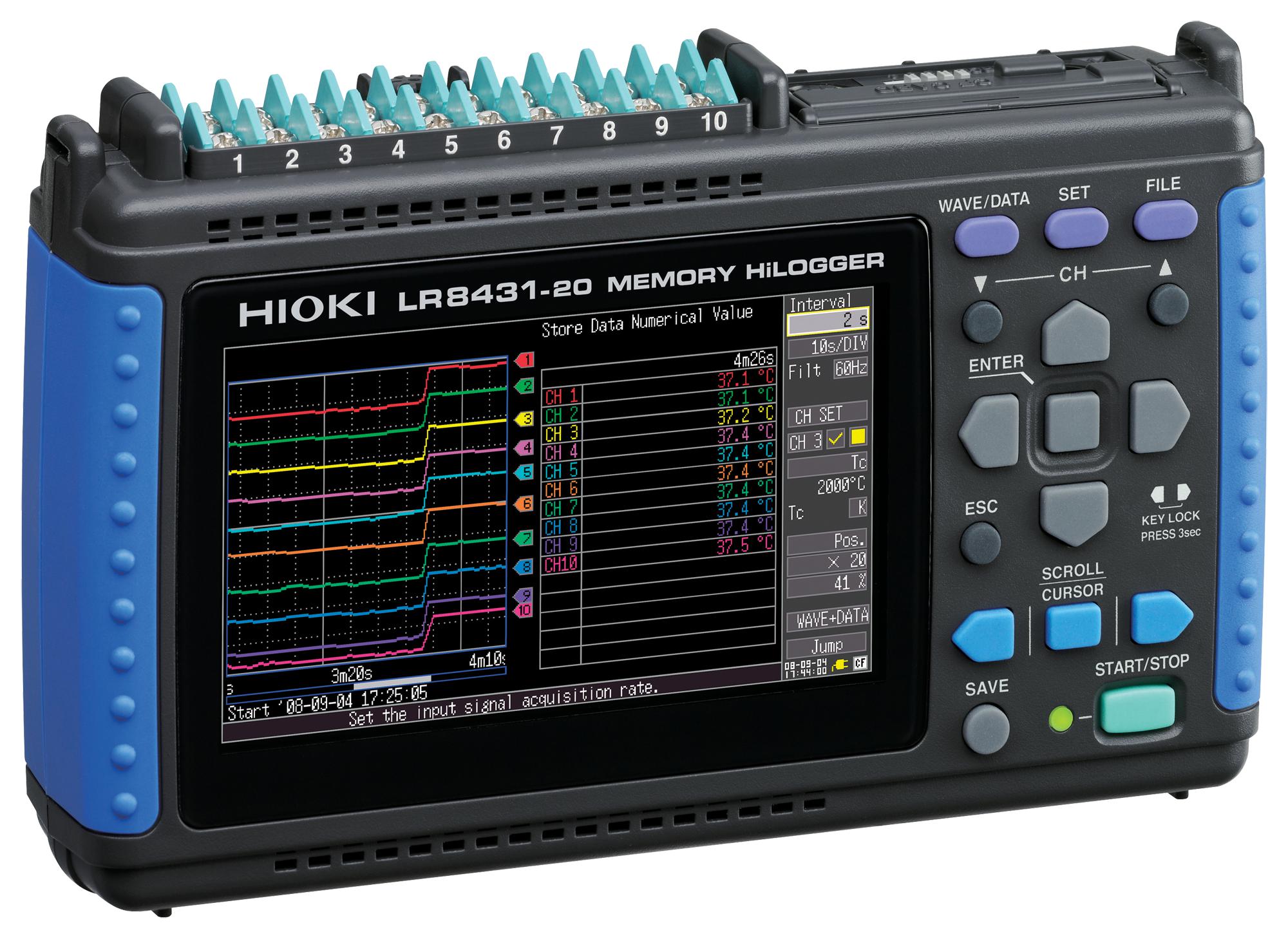 LR8431-20 MEMORY HILOGGER, 10CH HIOKI