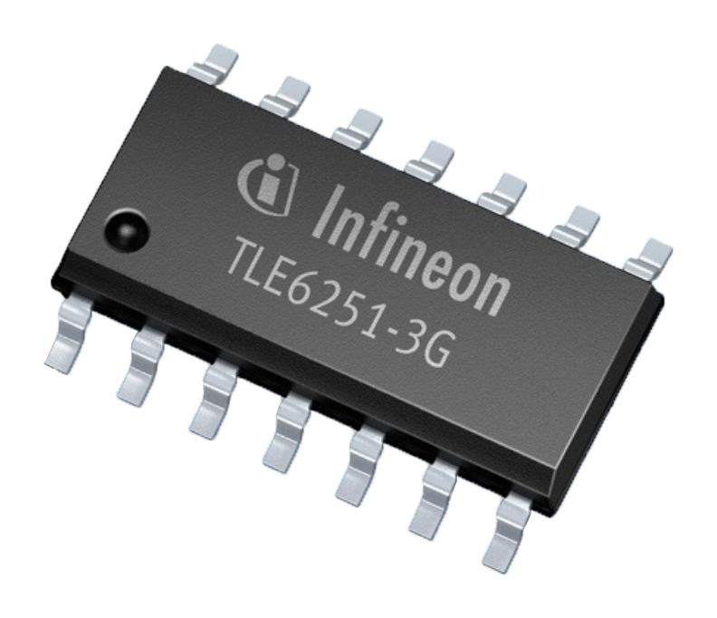 TLE62513GXUMA2 CAN TRANSCEIVER, 1MBPS, -40 TO 150DEG C INFINEON