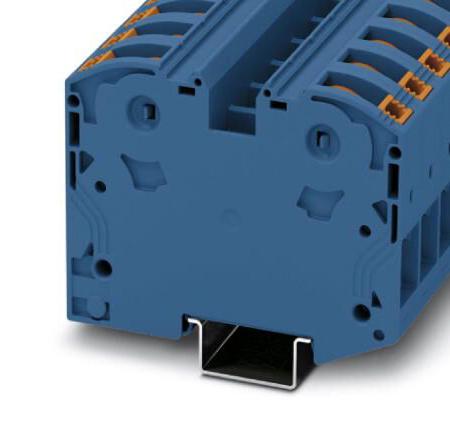 PTPOWER 35 BU DINRAIL TERMINAL BLOCK, 2WAY, 2AWG, BLU PHOENIX CONTACT