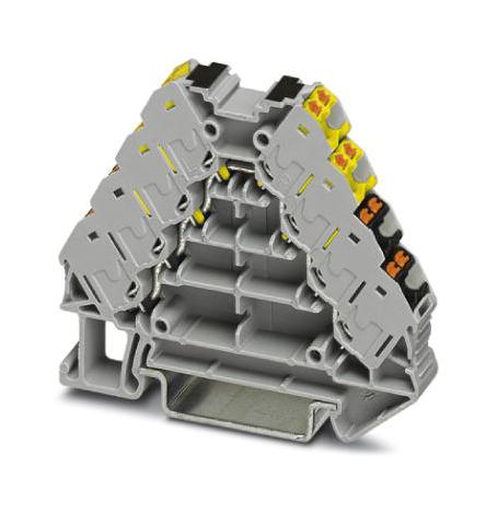 PTRV 4-FE /YEBK POTENTIAL DISTRIBUTOR, 16WAY, 14AWG, GRY PHOENIX CONTACT