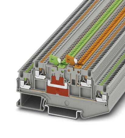 PTT 1,5/S-2MT DINRAIL TERMINAL BLOCK, 4WAY, 14AWG, GRY PHOENIX CONTACT