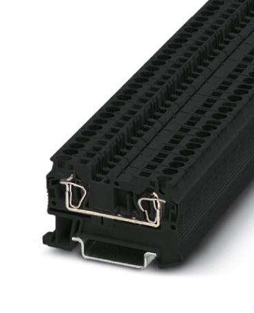 ST 4 BK DINRAIL TERMINAL BLOCK, 2WAY, 10AWG, BLK PHOENIX CONTACT