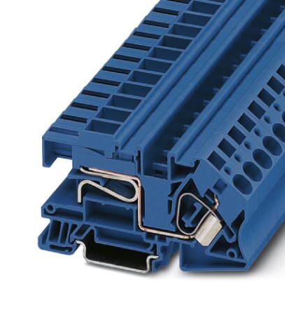 STN 10 DINRAIL TERMINAL BLOCK, 2WAY, 6AWG, BLU PHOENIX CONTACT