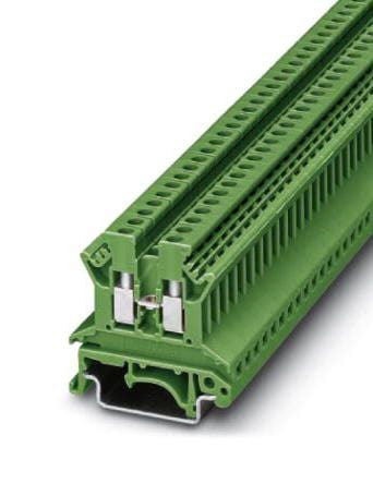 UK 2,5 N GN FEED-THROUGH TERMINAL BLOCK, 2WAY, 12AWG PHOENIX CONTACT