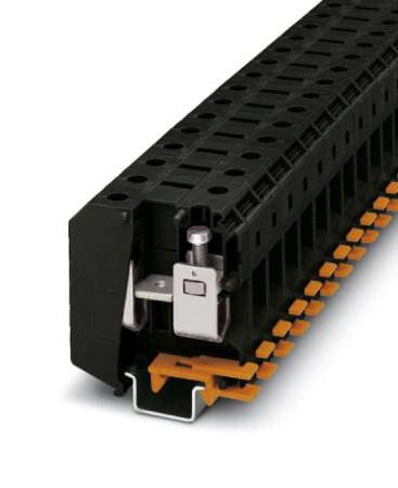 UKH 50 BK DINRAIL TERMINAL BLOCK, 2WAY, 0AWG, BLK PHOENIX CONTACT