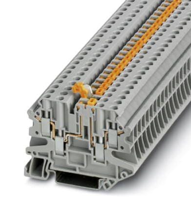 UT 4-QUATTRO-MT P/P DIN RAIL TB, KNIFE DISCONNECT, 4P, 10AWG PHOENIX CONTACT