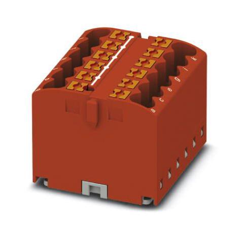 PTFIX 12X2,5-G RD TB, DISTRIBUTION BLOCK, 12P, 12AWG, RED PHOENIX CONTACT