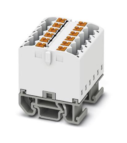 PTFIX 12X2,5-NS15A WH TB, DISTRIBUTION BLOCK, 12P, 12AWG, WHT PHOENIX CONTACT