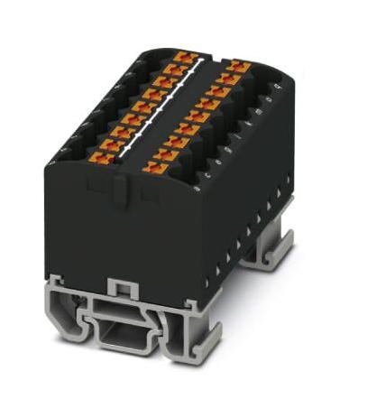 PTFIX 18X2,5-NS15A BK TB, DISTRIBUTION BLOCK, 18P, 12AWG, BLK PHOENIX CONTACT