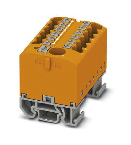 PTFIX 6/12X2,5-NS15A OG TB, POWER DISTRIBUTION, 13P, 12AWG, ORG PHOENIX CONTACT