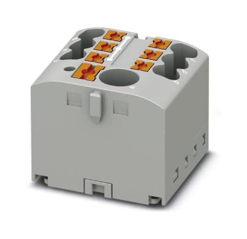 PTFIX 6/6X2,5-G GY TB, POWER DISTRIBUTION, 7P, 12AWG, GRY PHOENIX CONTACT