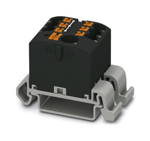 PTFIX 6/6X2,5-NS35A BK TB, POWER DISTRIBUTION, 7P, 12AWG, BLK PHOENIX CONTACT
