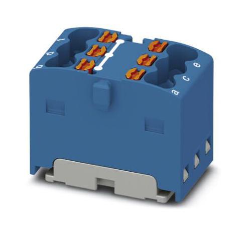 PTFIX 6X1,5 BU TB, POWER DISTRIBUTION, 6P, 14AWG, BLU PHOENIX CONTACT