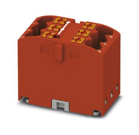 PTFIX 6X2,5-G RD TB, POWER DISTRIBUTION, 6P, 12AWG, RED PHOENIX CONTACT