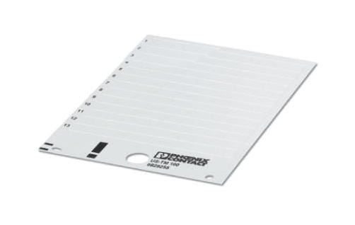 US-TM 100 CUS MARKER CARD, BLANK, 104MM, WHITE, TB PHOENIX CONTACT