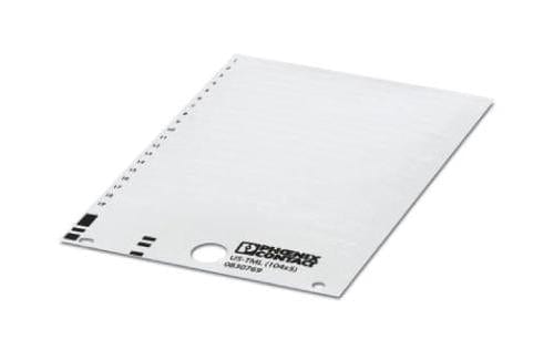 US-TML (104X5) MARKER CARD, BLANK, 104MM, WHITE, TB PHOENIX CONTACT