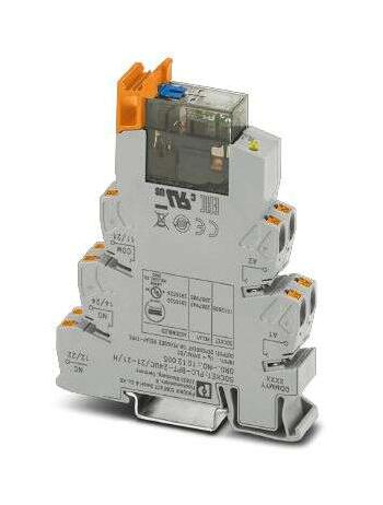 PLC-RPT- 24UC/21-21/MS POWER RELAY, DPDT, 24V, 6A, DIN RAIL PHOENIX CONTACT