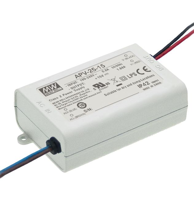 APV-25-12 LED DRIVER, CONSTANT VOLTAGE, 25.2W MEAN WELL