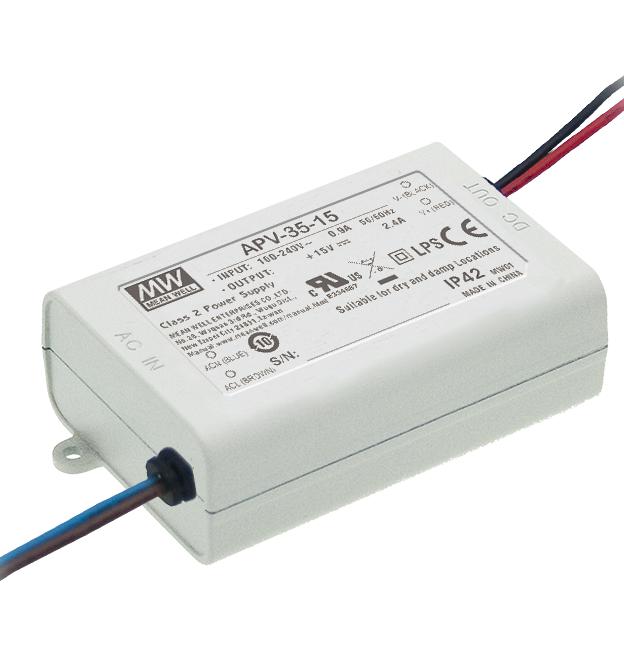 APV-35-36 LED DRIVER, CONSTANT VOLTAGE, 36W MEAN WELL