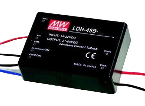 LDH-45B-500 LED DRIVER, CONSTANT CURRENT, 43W MEAN WELL