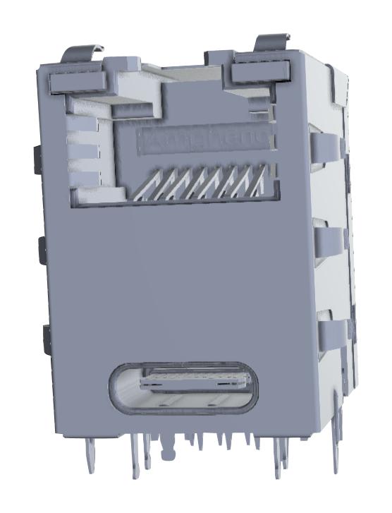 RJE4E1881411 RJ45 CONNECTOR W/USB, JACK, 8P8C, 1PORT AMPHENOL ICC