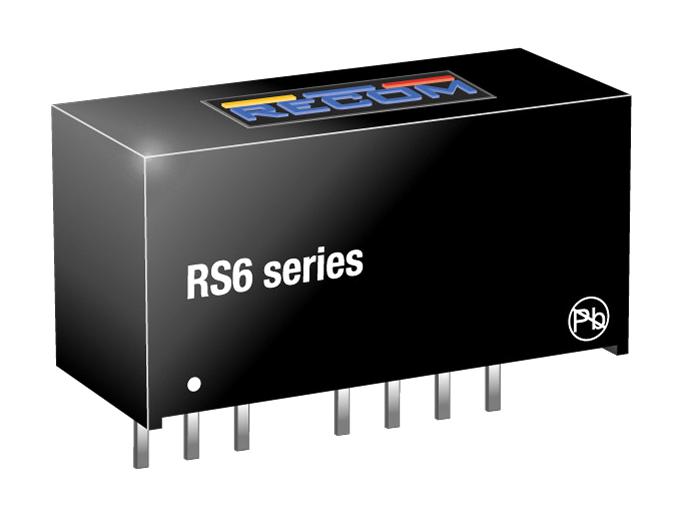 RS6-0515D DC-DC CONVERTER, 2 O/P, 6W RECOM POWER