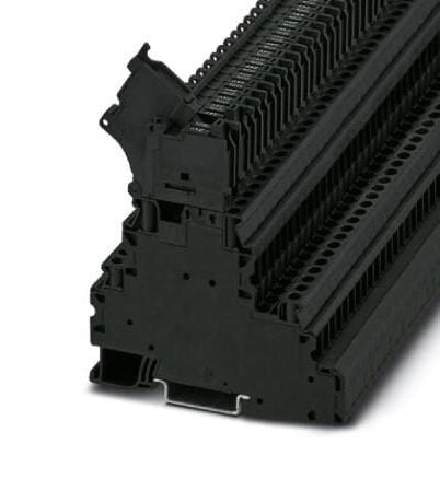 UT 4-L/HESILED 24 (5X20) FUSE MODULAR TB, 4WAY, 10AWG, BLACK PHOENIX CONTACT
