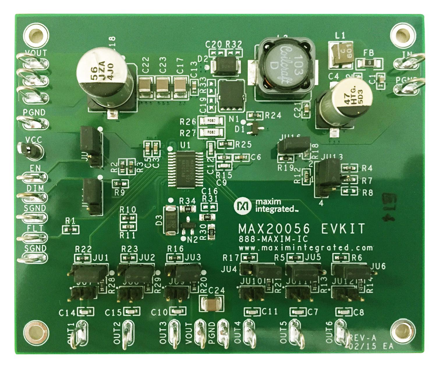 MAX20056BEVKIT# EVAL KIT, HIGH-BRIGHTNESS LED DRIVER MAXIM INTEGRATED / ANALOG DEVICES