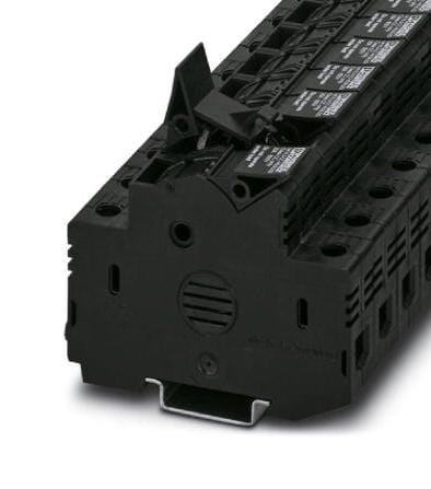 UK 10,3-CC HESILED N 600 FUSE MODULAR TB, 2WAY, 4AWG, BLACK PHOENIX CONTACT
