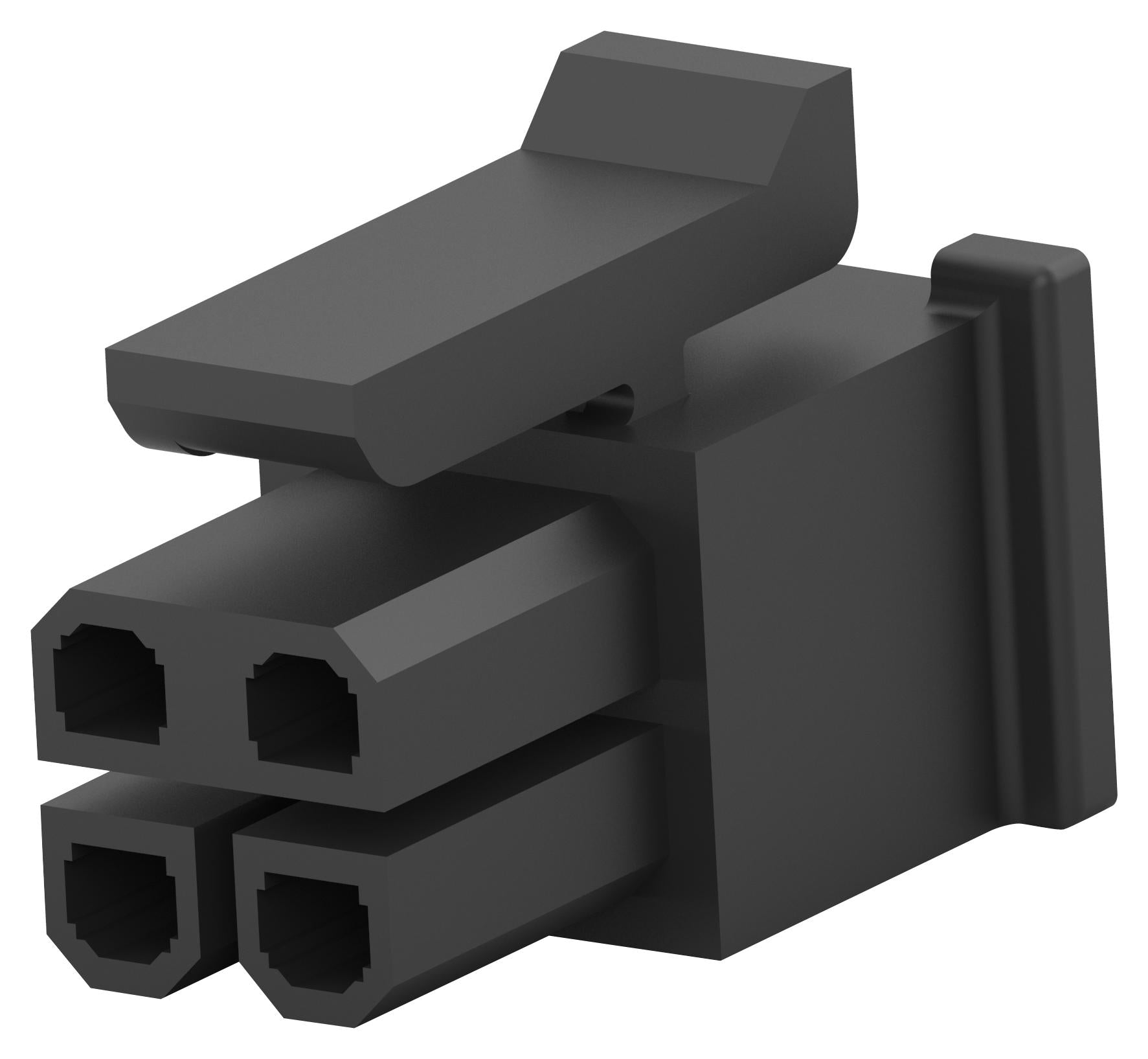 2204748-2 RCPT HOUSING, 4POS, THERMOPLASTIC, BLK TE CONNECTIVITY