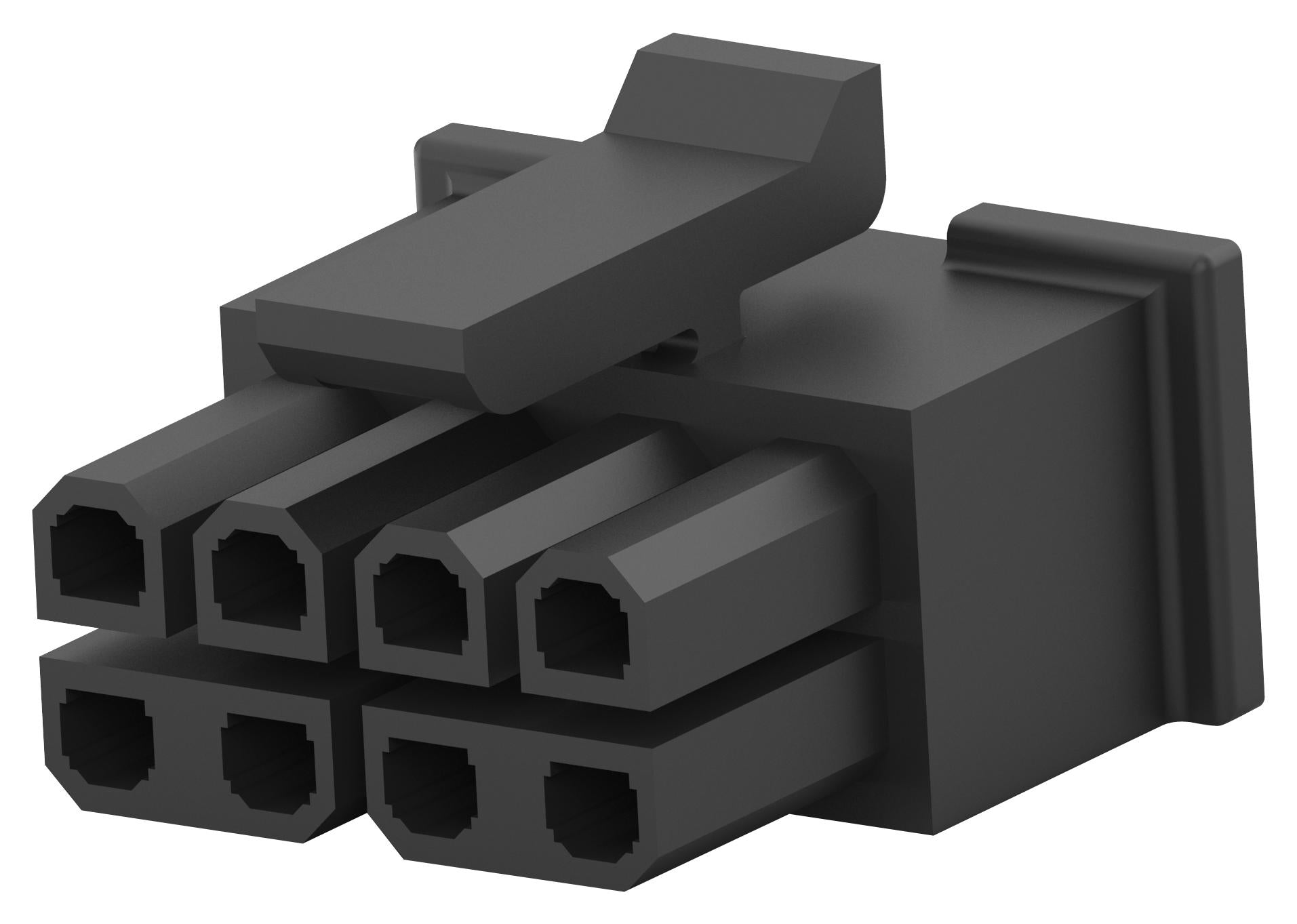 2204748-4 RCPT HOUSING, 8POS, THERMOPLASTIC, BLK TE CONNECTIVITY