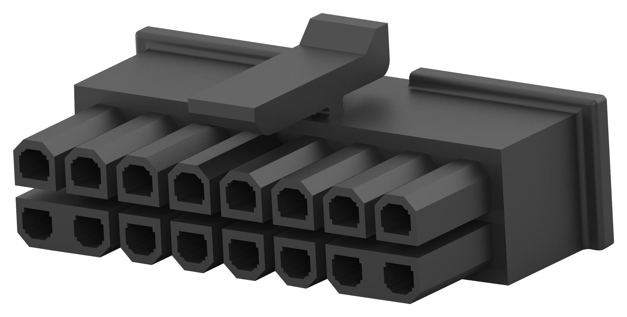 2204748-8 RCPT HOUSING, 16POS, THERMOPLASTIC, BLK TE CONNECTIVITY