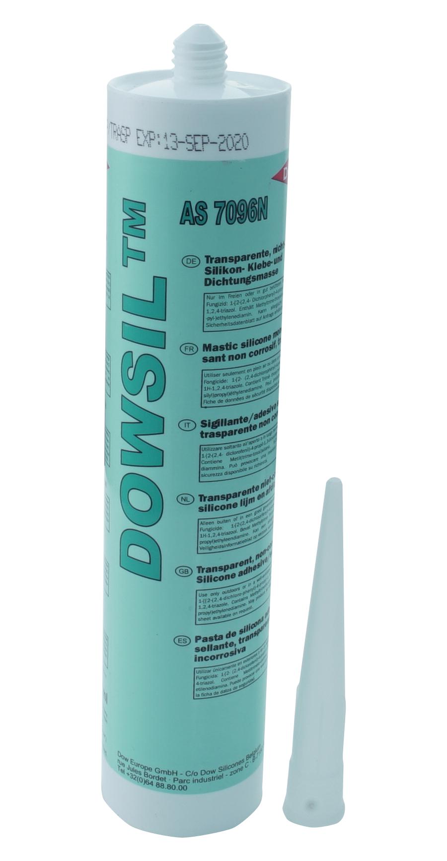 AS 7096N CLEAR, 310ML SILICONE SEALANT, CARTRIDGE, CLEAR DOW