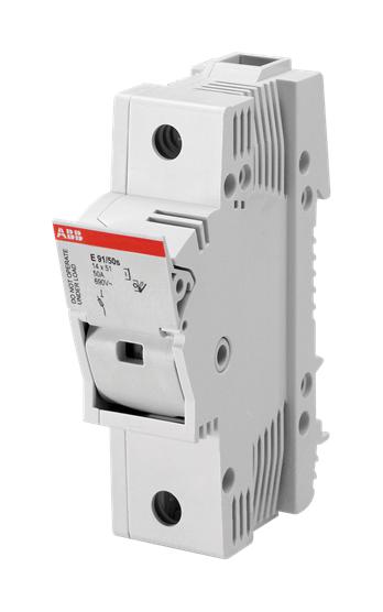 E91/50 DIN RAIL FUSE HOLDER, 1P, 50A, 600V ABB