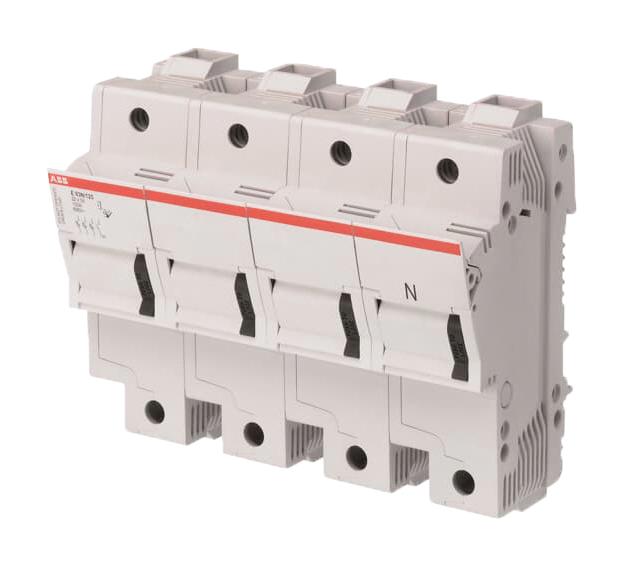 E93N/125 DIN RAIL FUSE HOLDER, 3P+N, 125A, 600V ABB