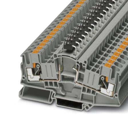 PTME 6-DIO/R-L HV DIN RAIL TB, PUSH IN, 2POS, 20-10AWG PHOENIX CONTACT