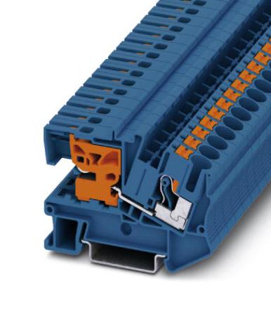 PTN 6 DIN RAIL TB, PUSH IN, 2POS, 20-8AWG PHOENIX CONTACT