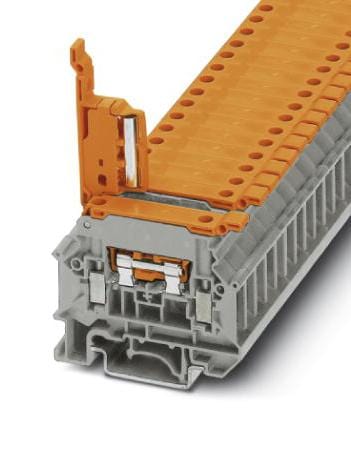 UK 5-HEDI N GY TERM BLOCK, DIN RAIL, 2WAYS, 6MM2, SCREW PHOENIX CONTACT