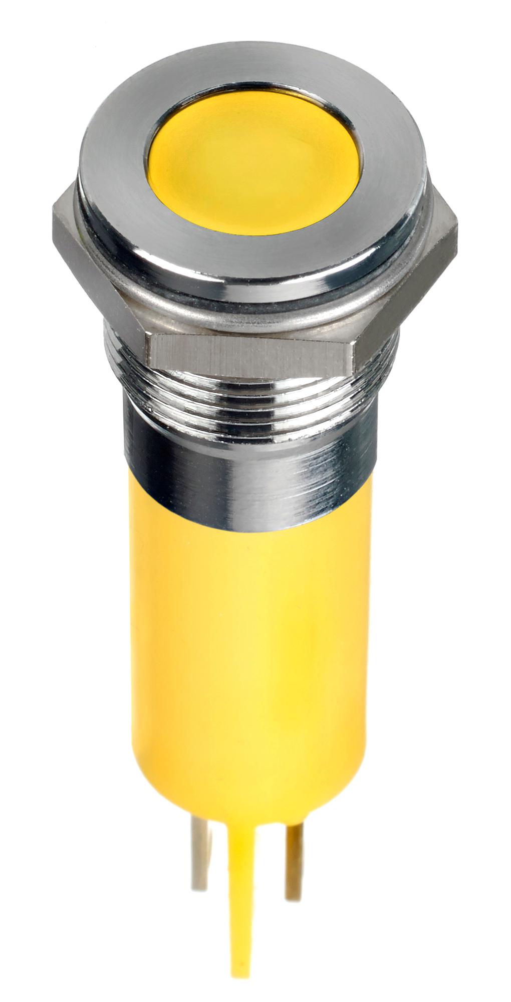 Q12F1CXXHY24E LED PANEL INDICATOR, YELLOW, 12MM, 24VDC APEM