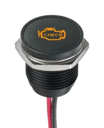 Q16F5BXXHO12E-3CE LED PANEL INDICATOR, ORANGE, 16MM, 12VDC APEM