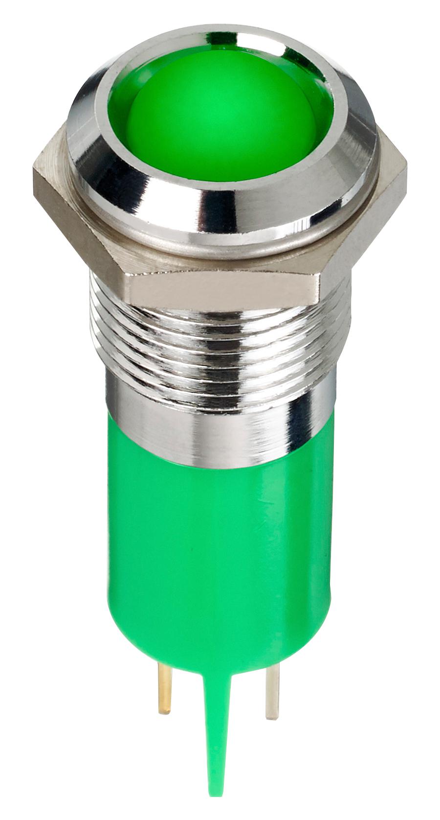 Q16P1CXXHG12E LED PANEL INDICATOR, GREEN, 16MM, 12VDC APEM