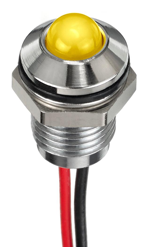 Q6P5CXXHY02E LED PANEL INDICATOR, YELLOW, 6MM, 2V APEM