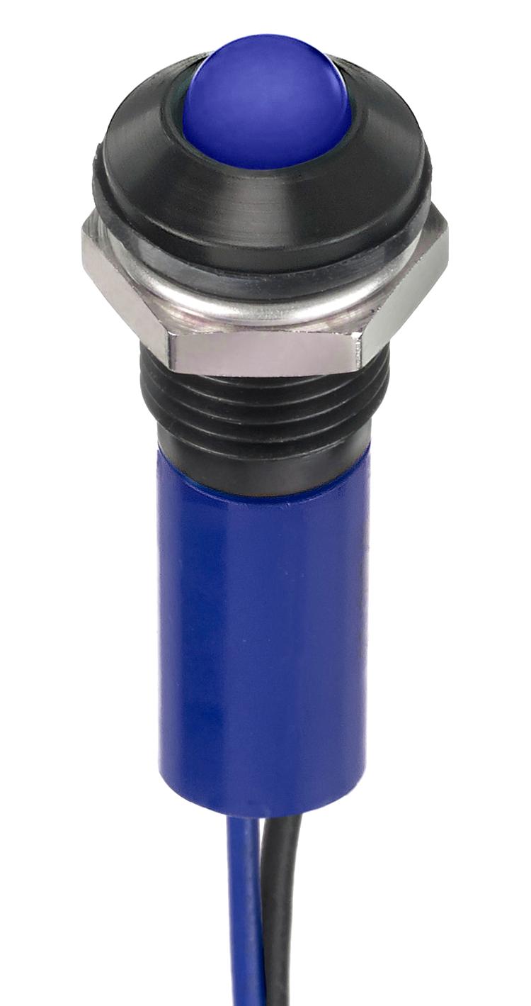 Q8P3BXXB02E LED PANEL INDICATOR, BLUE, 8MM, 3.3V APEM