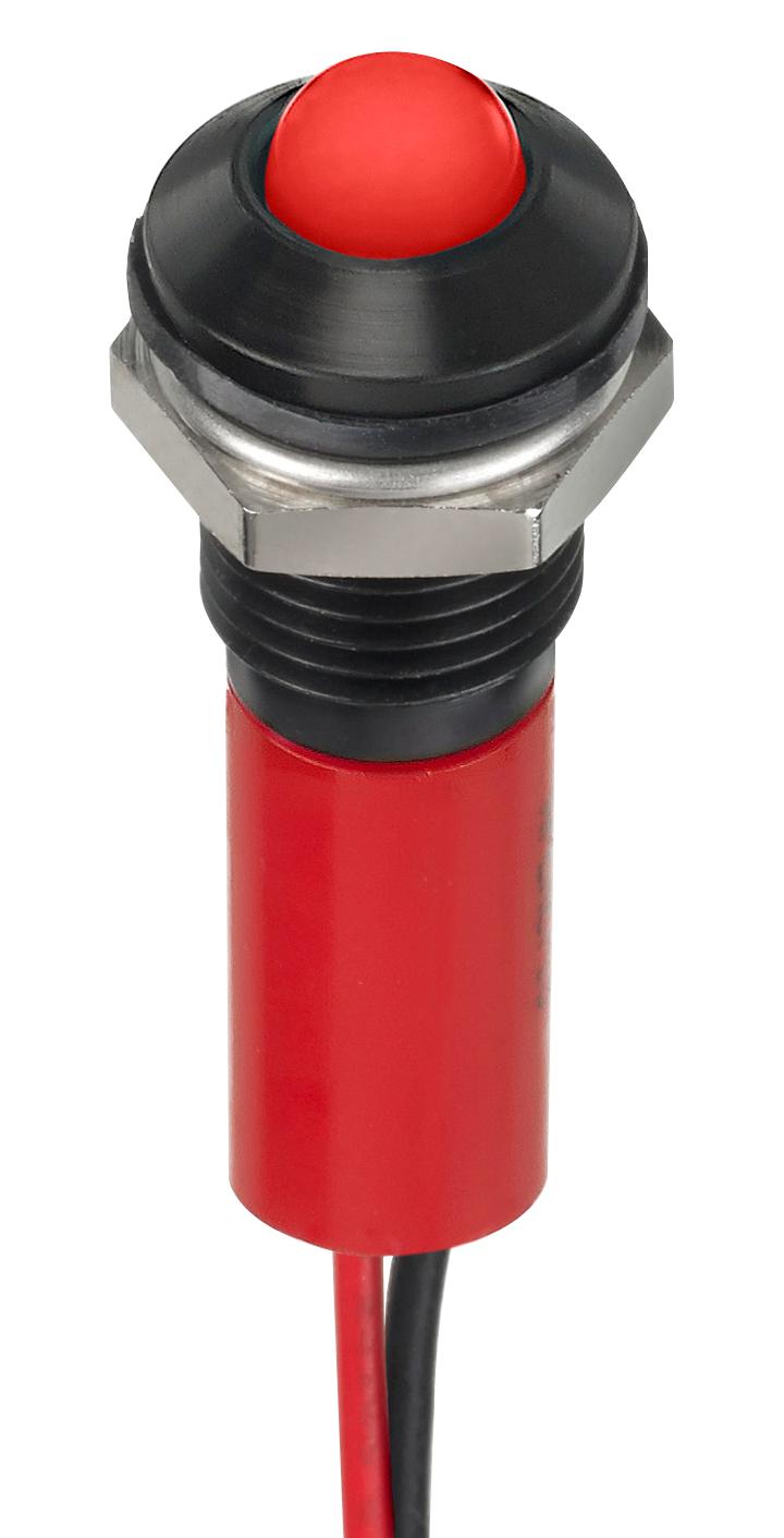 Q8P3BXXR02E LED PANEL INDICATOR, RED, 8MM, 2V APEM