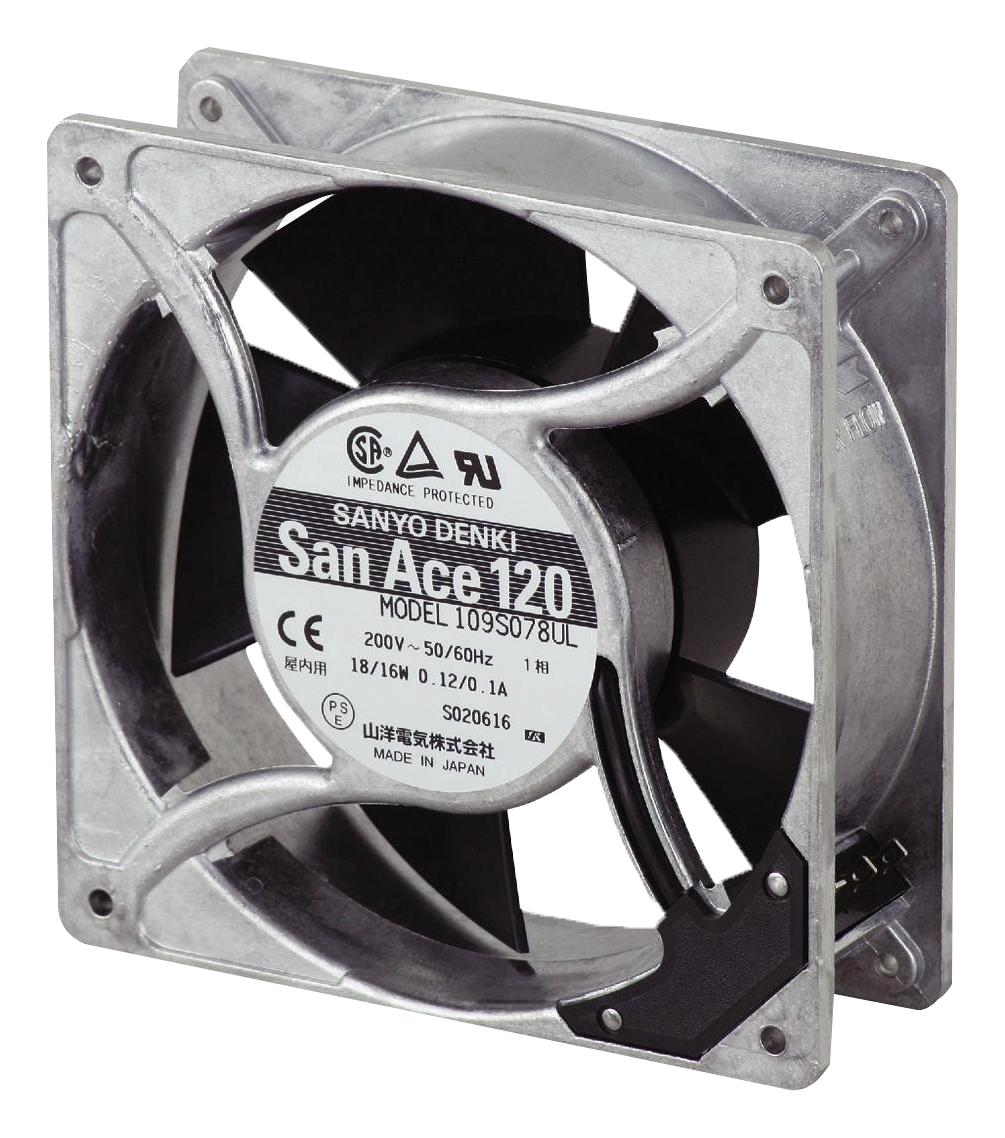 109S078UL AXIAL FAN, AC, 0.1A, 120MM, 102.5CFM SANYO DENKI