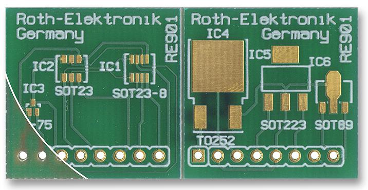 RE901 PCB, MULTIADAPTOR, SOT-23, ROTH ELEKTRONIK