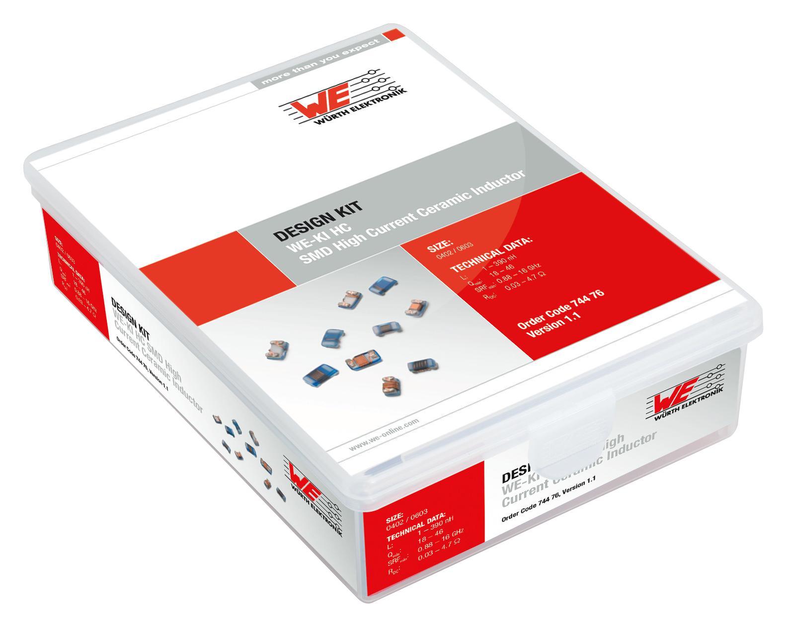 74476 CERAMIC INDUCTOR KIT, SMD, 720 PC WURTH ELEKTRONIK